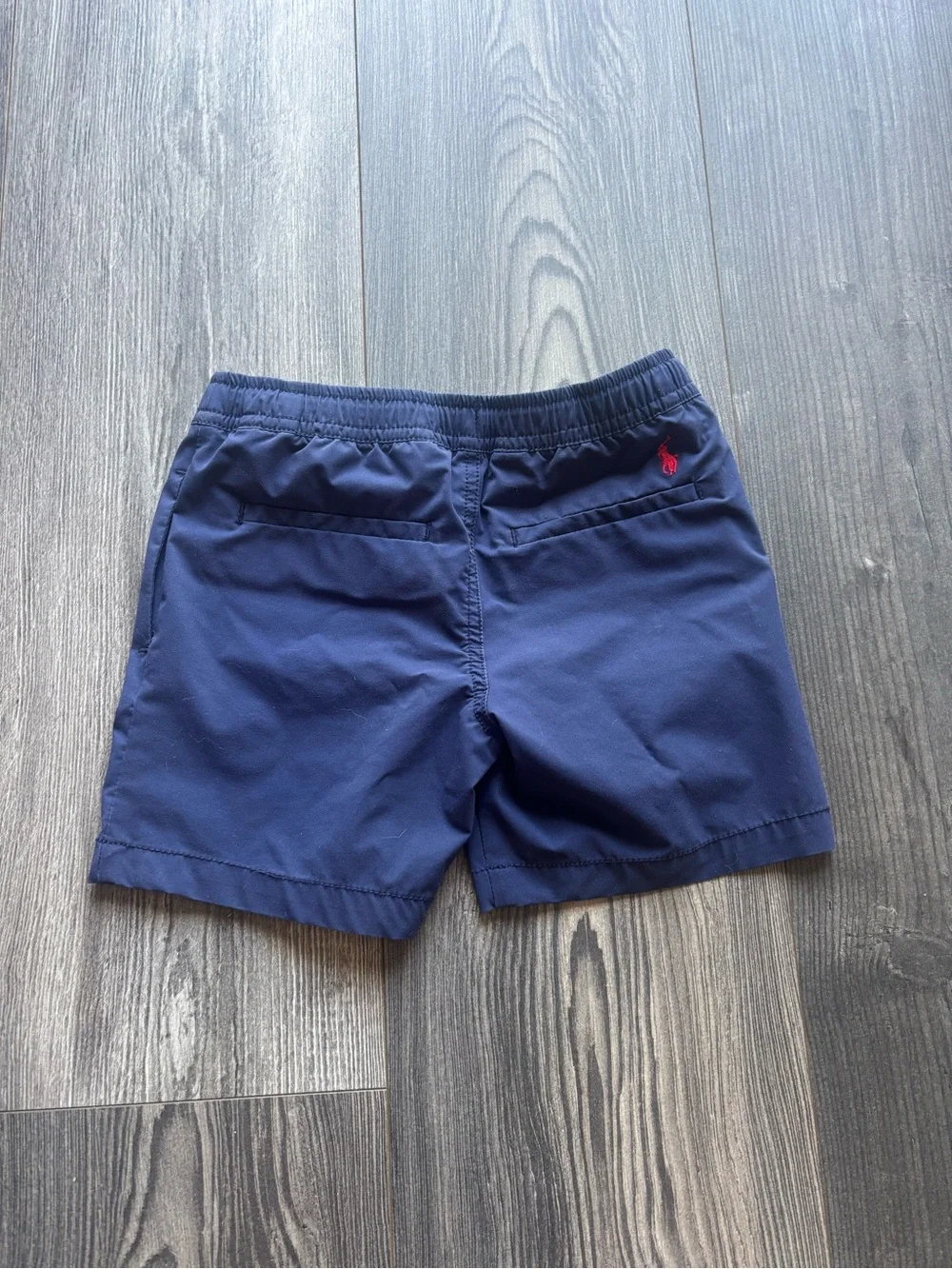 Polo by Ralph Lauren Navy Athletic Swim Shorts with White Drawstring